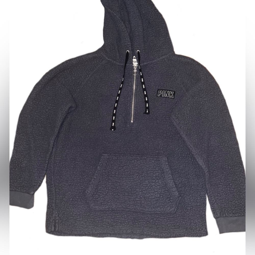 Gray Sherpa Victoria’s Secret PINK quarter zip
